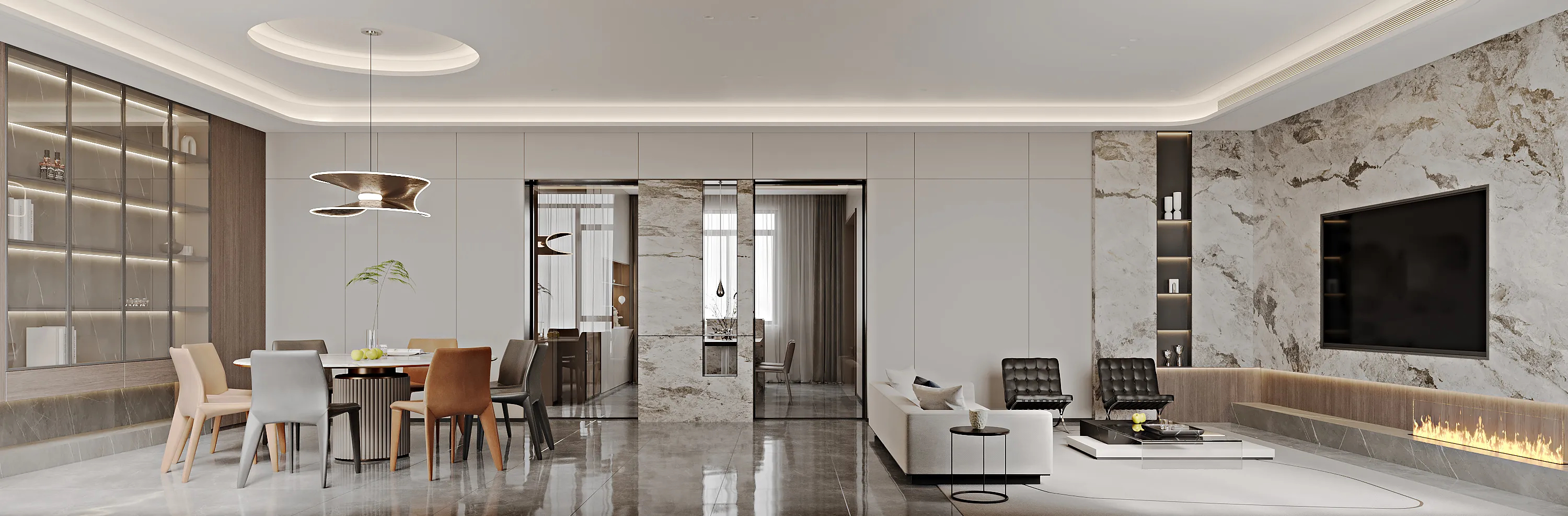 南寧新房裝修-輕奢風(fēng)格-客餐廳 南寧新房裝修-輕奢風(fēng)格-客餐廳